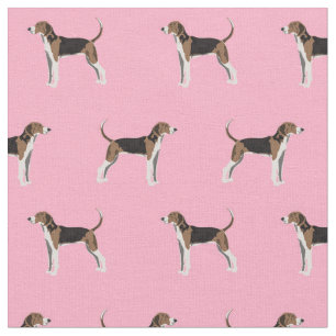 Tela Tejiendo el perro de Walker Coonhound rosa