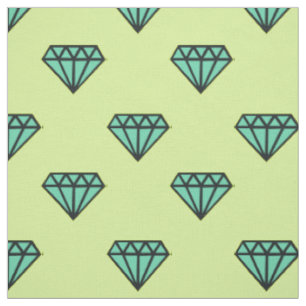 Tela Tela: Azul, modelo del diamante de la menta