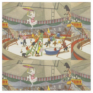 Tela ¡Tela del circo del perro - los algodones y los