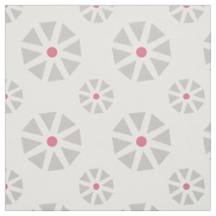 Tela Tela: Margaritas rosadas y grises