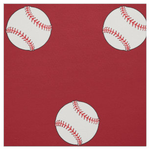 Tela Tema del béisbol Fabric Red BG HAMbyWG