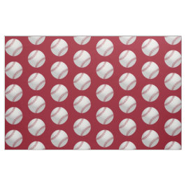 Tela Tema Deportivo Rojo Y Blanco Patrón De Béisbol Tel