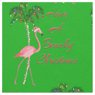 Tela Tener Un Flamingo De Navidades De Playa