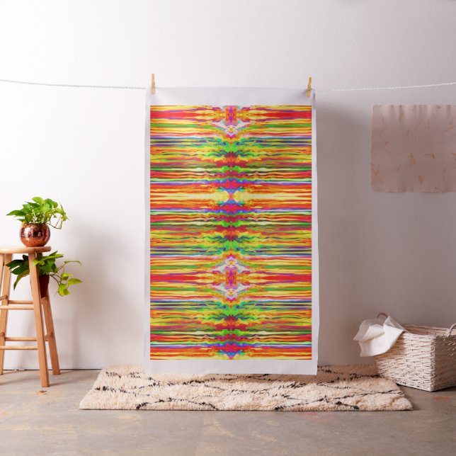 Tela Teñido anudado colorido psicodélico (In Situ)