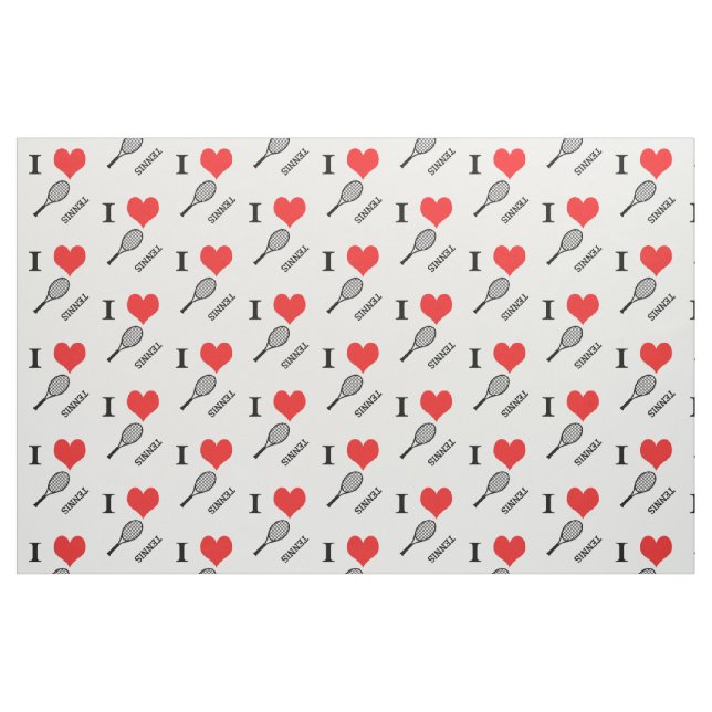 Tela Tenis del corazón I ("Cuarto gordo" (fat quarter))
