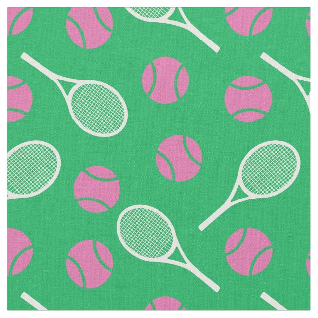 Tela Tenis: raquetas blancas - personalizable! (De cerca)