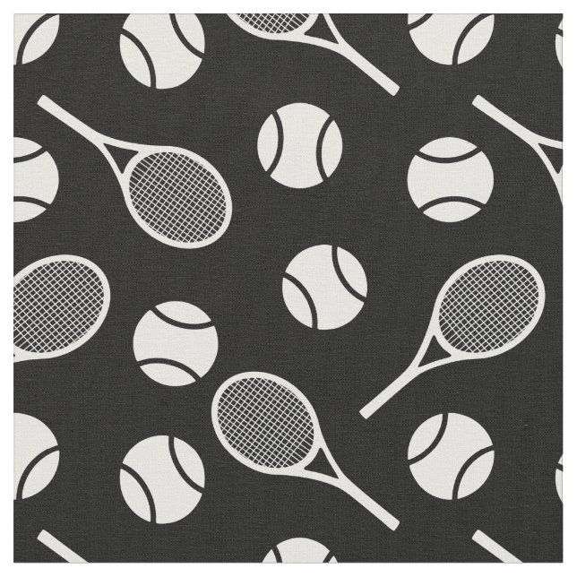 Tela Tenis: raquetas blancas - personalizable! (De cerca)