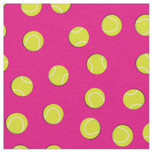Tela Tennis Balls Sports Pink Girly