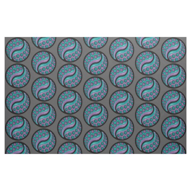 Tela Tentacle Yin Yang ("Cuarto gordo" (fat quarter))