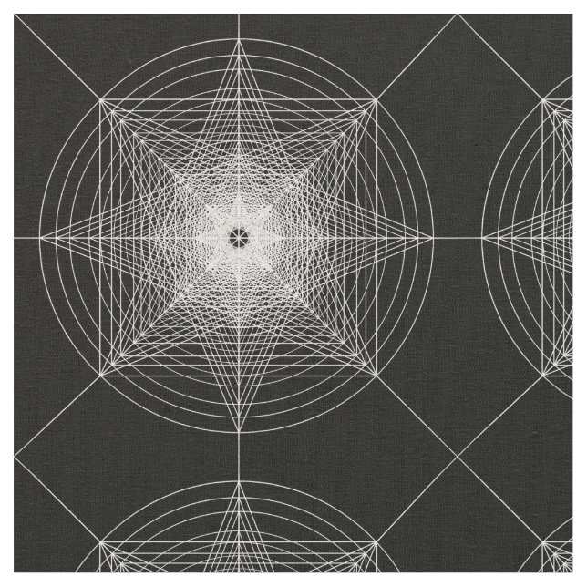 Tela Tercera geometría sagrada dimensional (De cerca)