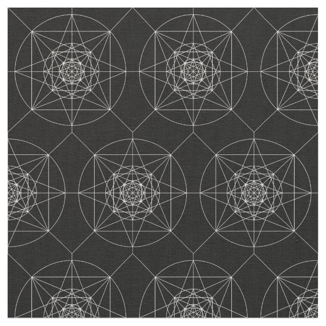 Tela Tercera geometría sagrada dimensional (De cerca)