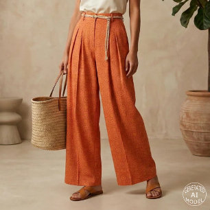 Tela Terracota Naranja Quemada Geométrico Mandala Boho