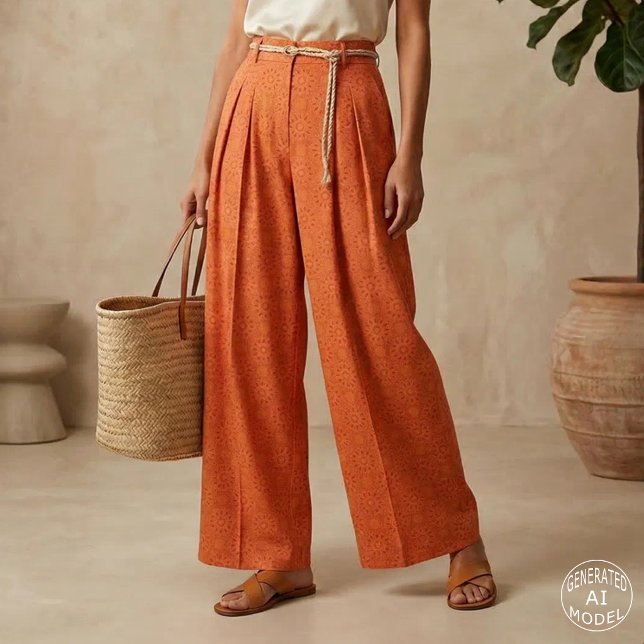 Tela Terracota Naranja Quemada Geométrico Mandala Boho (Subido por el creador)