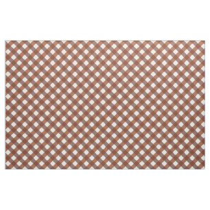 Tela Terracotta Gingham Patterned