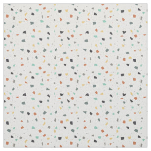 Tela Terrazzo Tile Confetti Tones de la Tierra al estil
