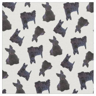 Tela Terrier Escocés negro sentado/parado/zaz PNG