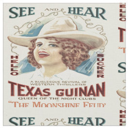 Tela Texas Guinan Cowgirl Singer tejido occidental
