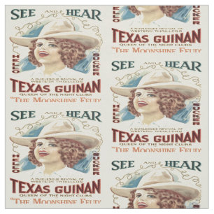 Tela Texas Guinan Cowgirl Singer tejido occidental