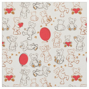 Tela Textura con los osos de peluche