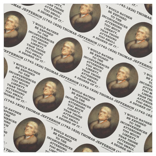 Tela Thomas Jefferson incomoda demasiada libertad (Retal)