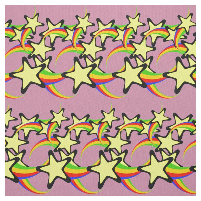 Tela Thunder_Cove: Estrellas de tiro con arco iris (Retal)