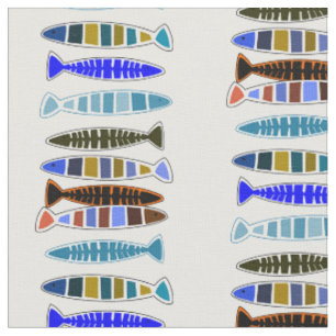 Tela Thunder_Cove, pez rayado multicolor