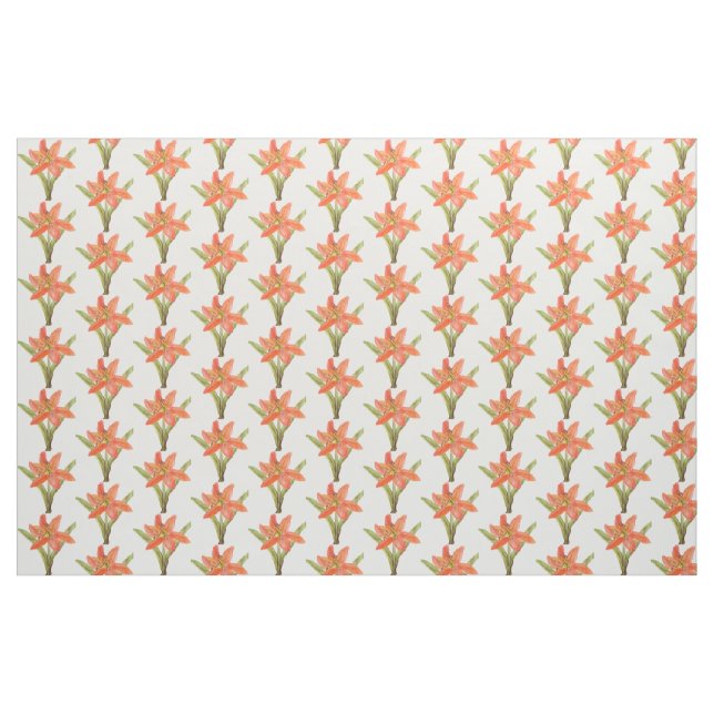 Tela Tiger Lily Patterned Fabric (Yarda)