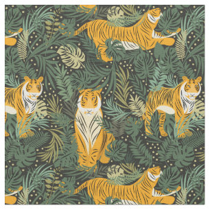 Tela Tigres en el bosque