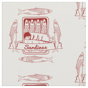 Tela Tin de sardinas pop art