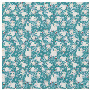 Tela TINTA IMPRESIÓN de máscaras Verde azuladas de cabr