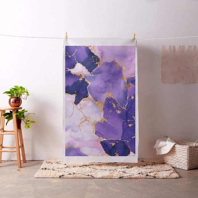 Tela Tintas de alcohol de Lavender y oro onírico (In Situ)