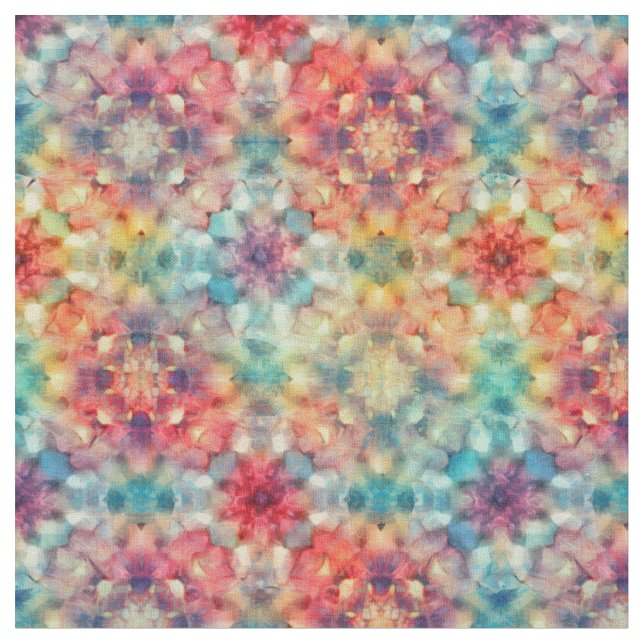 Tela Tinte floral teñido (De cerca)
