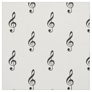 Tela Típico negro y blanco musical