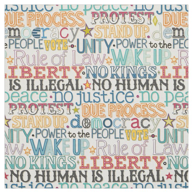 Tela tipografía de despertar y levantarse (Retal)