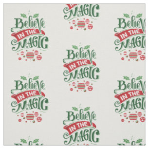 Tela Tipografía de Navidad Magia Creer