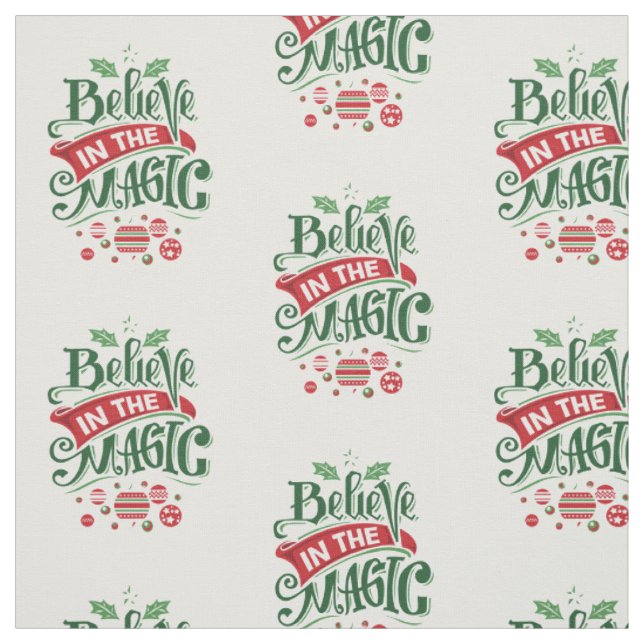 Tela Tipografía de Navidad Magia Creer (Retal)