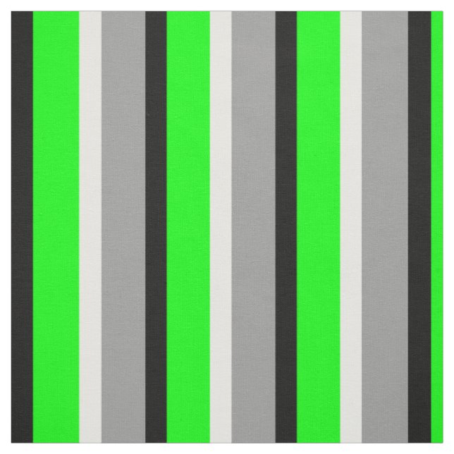 Tela Tiras grises verdes textiles (Retal)