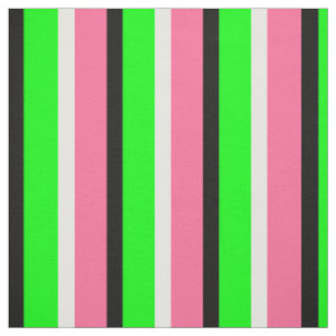 Tela Tiras rosadas verdes textiles