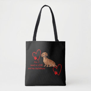 Tela Todo lo que necesito es amor y mi bolso negro de d
