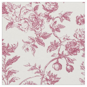 Tela Toile Botánico de Rosa Rosa