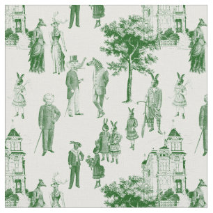 Tela toile de antigüedades victorianas toile green