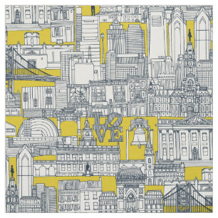 Tela toile de Filadelfia amarillo añil