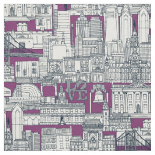 Tela toile de Filadelfia morado índigo