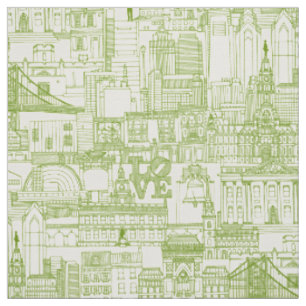 Tela toile de Filadelfia perla oliva