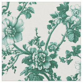 Tela Toile de parra floral esmeralda