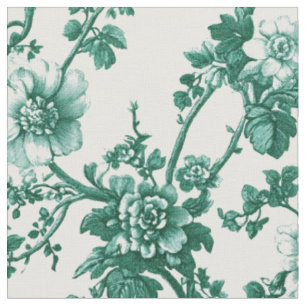 Tela Toile de parra floral esmeralda