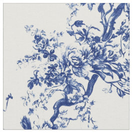 Tela Toile de Rama Floral Azul Real