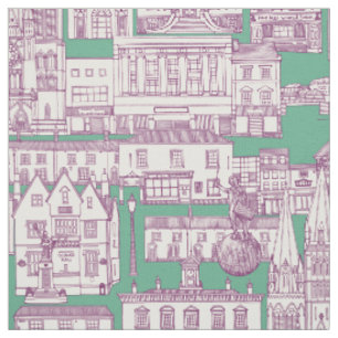 Tela Toile de Truro morado menta