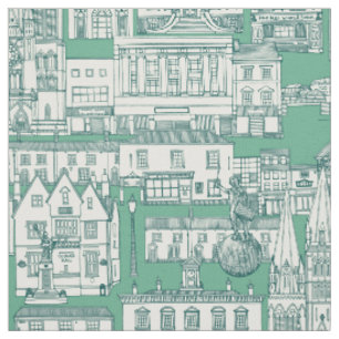 Tela Toile de Truro oscuro azul menta