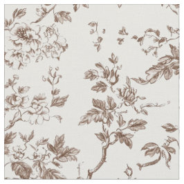 Tela Toile de Viña Floral Marrón Suave